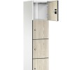 CAMBIO wooden locker with 5 compartments - HPL doors (narrow model)