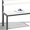 Cloakroom bench 150 cm wide - Single-sided with plastic slats