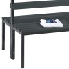 Cloakroom bench 150 cm wide - Double-sided with plastic seat slats