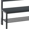 Cloakroom bench 100 cm wide - Single-sided with plastic slats