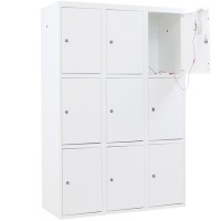 Metal Locker with 9 compartments - wide model (Capsa)