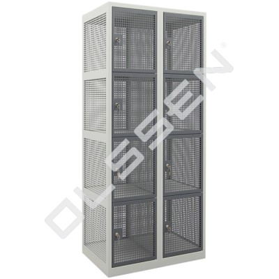 BASIC Mesh lockers with 8 compartments