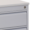 Metal Mobile Drawer Cabinet with top shelf - 2 drawers (58 cm deep)