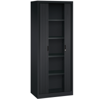 Roller shutter cupboard - H.195 x B.80 cm - Including 4 shelves