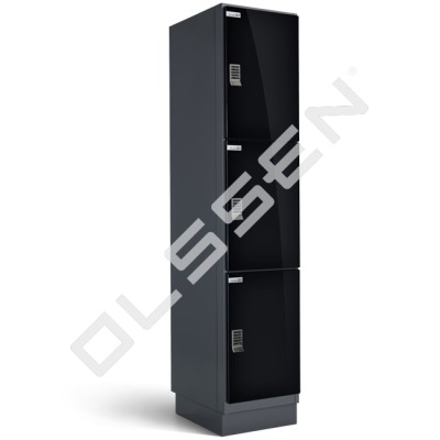 CELÁRE 3-compartment Luxury glass locker (Including electronic lock)
