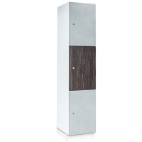 LUVIO Wooden locker with 3 compartments