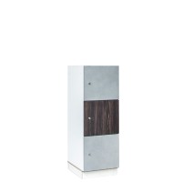 Luvio Wooden locker with 3 compartments (Low model)