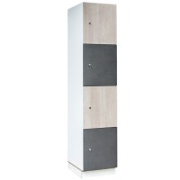 LUVIO Wooden locker with 4 compartments