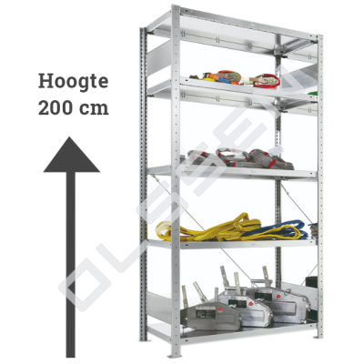 Shelf rack - H. 200 x B. 100 cm - 230 kg load capacity per shelf
