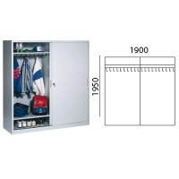 INTRO Cabinet with Sliding doors (with 40 coat hooks and parcel..