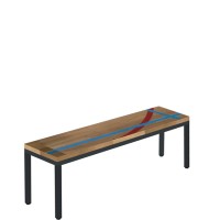 REVV Unique gym floor dressing room bench - 100 cm