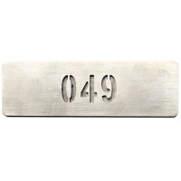 Olssen stainless steel number plate (without lock hole)