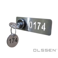 Stainless steel number plate (with lock hole)