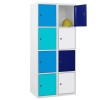 Metal Locker with 8 compartments - wide model (Capsa)