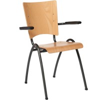 MORATA Wooden Multiplex Canteen Chair with Armrests (5511)